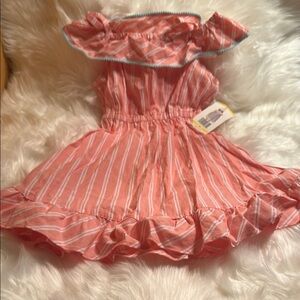 Pink Striped Kids Dress